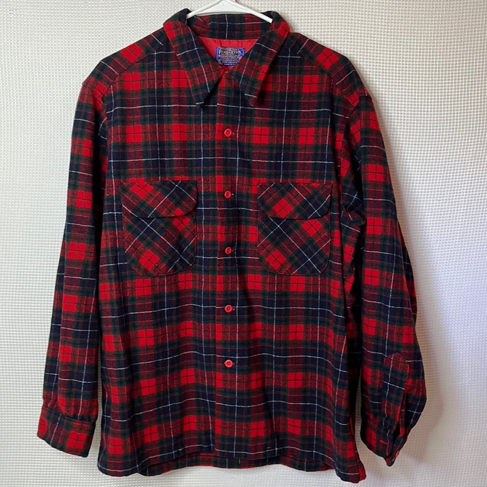 Pendleton Red 100% Wool Button Down